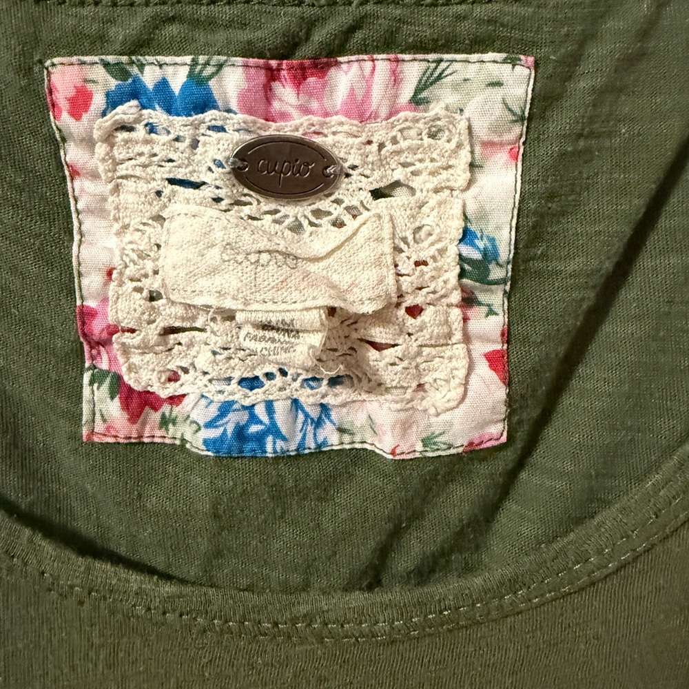 3/$17! Green Tank Too with Ruffle Hem - Picture 6 of 6